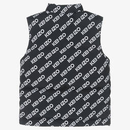 KENZO KIDS-Черно-белый пуховый жилет | Childrensalon Outlet