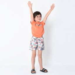 كينزو كيدز-شبشب سلايدرز مطاط لون أسود وأبيض | Childrensalon Outlet