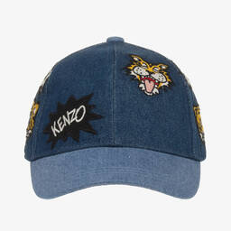 كينزو كيدز-كاب قطن دنيم لون أزرق | Childrensalon Outlet