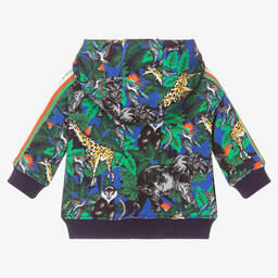 KENZO KIDS-Blue & Green Jungle Zip-Up Top | Childrensalon Outlet