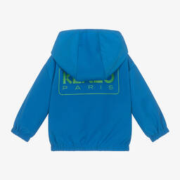 كينزو كيدز-جاكيت هودي بوجهين لون أزرق للأطفال | Childrensalon Outlet