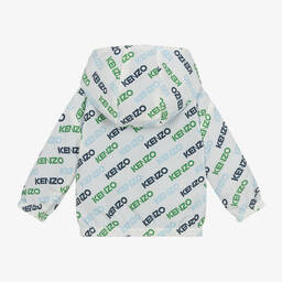 كينزو كيدز-جاكيت هودي بوجهين لون أزرق للأطفال | Childrensalon Outlet