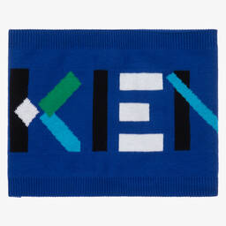 KENZO KIDS-Blue Knitted Logo Snood | Childrensalon Outlet