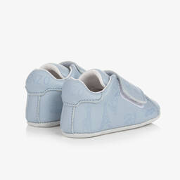 KENZO KIDS-Blue Leather Mini Iconics Pre-Walker Shoes | Childrensalon Outlet