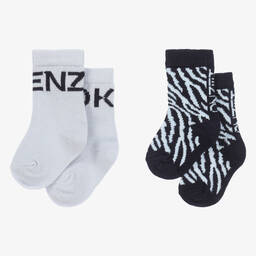 KENZO KIDS-Синие носки для малышей (2пары) | Childrensalon Outlet