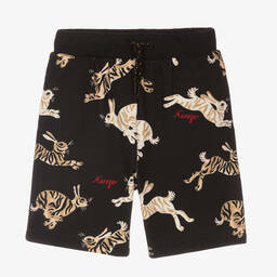 KENZO KIDS-شورت قطن لون أسود للأولاد | Childrensalon Outlet
