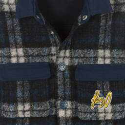 KENZO KIDS-Boys Blue Checked Overshirt | Childrensalon Outlet