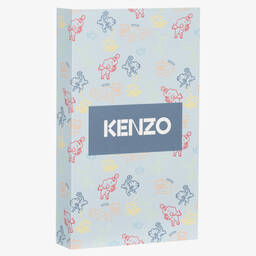 KENZO KIDS-Boys Blue Cotton Animal Babysuit Set | Childrensalon Outlet