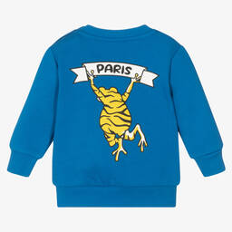 كينزو كيدز-سويتشيرت أطفال ولادي قطن جيرسي لون أزرق | Childrensalon Outlet