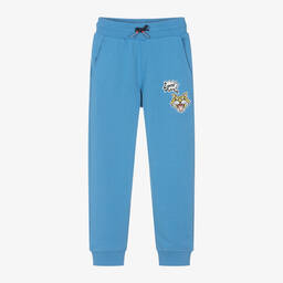 KENZO KIDS-جوغرز قطن جيرسي لون أزرق للأولاد | Childrensalon Outlet