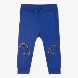 KENZO KIDS-Boys Blue Cotton Joggers | Childrensalon Outlet