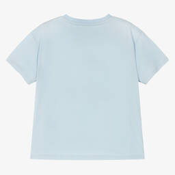 KENZO KIDS-Голубая хлопковая футболка с тигром | Childrensalon Outlet