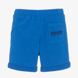 KENZO KIDS-Boys Blue Cotton Twill Bermuda Shorts | Childrensalon Outlet