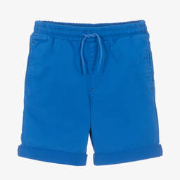 KENZO KIDS-Boys Blue Cotton Twill Bermuda Shorts | Childrensalon Outlet