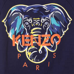 كينزو كيدز-جاكيت لون كحلي وبرتقالي وأبيض للأولاد | Childrensalon Outlet