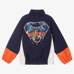 كينزو كيدز-جاكيت لون كحلي وبرتقالي وأبيض للأولاد | Childrensalon Outlet