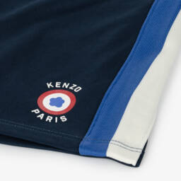 KENZO KIDS-Boys Blue Iconic Emblem Shorts | Childrensalon Outlet