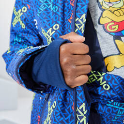 KENZO KIDS-Boys Blue Logo Ski Jacket | Childrensalon Outlet