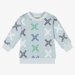 KENZO KIDS-Голубой свитшот для мальчиков | Childrensalon Outlet