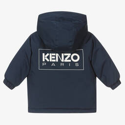 KENZO KIDS-معطف هودي مبطن لون كحلي للأولاد | Childrensalon Outlet