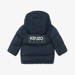 KENZO KIDS-معطف بافر أطفال ولادي بوجهين لون كحلي | Childrensalon Outlet