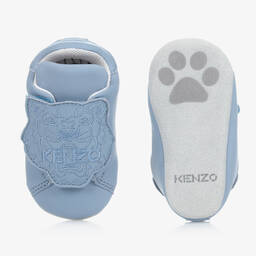 KENZO KIDS-Голубые пинетки с тиграми для мальчиков | Childrensalon Outlet