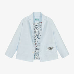 KENZO KIDS-Boys Blue & White Striped Cotton Blazer | Childrensalon Outlet