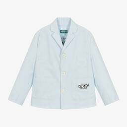 KENZO KIDS-Boys Blue & White Striped Cotton Blazer | Childrensalon Outlet