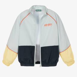 كينزو كيدز-جاكيت لون أزرق وأصفر للأولاد | Childrensalon Outlet