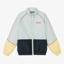 كينزو كيدز-جاكيت لون أزرق وأصفر للأولاد | Childrensalon Outlet