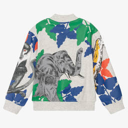 KENZO KIDS-Boys Cotton Grey Zip-Up Top | Childrensalon Outlet