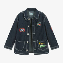 كينزو كيدز-جاكيت دنيم لون أزرق داكن للأولاد | Childrensalon Outlet