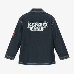 كينزو كيدز-جاكيت دنيم لون أزرق داكن للأولاد | Childrensalon Outlet