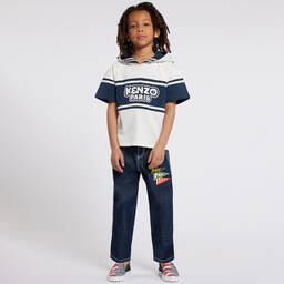 KENZO KIDS-Boys Dark Blue Denim Jeans | Childrensalon Outlet