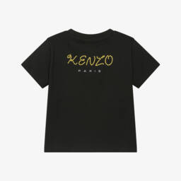 KENZO KIDS-Boys Ebony Graphic Cotton Tee | Childrensalon Outlet