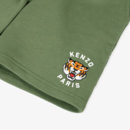 KENZO KIDS-Boys Emerald Tiger Logo Shorts | Childrensalon Outlet