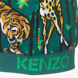 KENZO KIDS-Boys Green Bamboo Print Zip-Up Top | Childrensalon Outlet