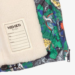 كينزو كيدز-معطف هودي أطفال ولادي لون أخضر وأزرق | Childrensalon Outlet