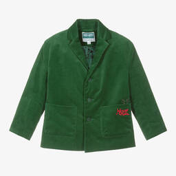 KENZO KIDS-Зеленый новогодний блейзер для мальчиков | Childrensalon Outlet