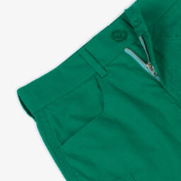 KENZO KIDS-Boys Green Cotton Logo Bermudas | Childrensalon Outlet