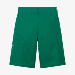 KENZO KIDS-Boys Green Cotton Logo Bermudas | Childrensalon Outlet