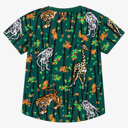 كينزو كيدز-تيشيرت قطن بيكيه لون أخضر للأولاد | Childrensalon Outlet