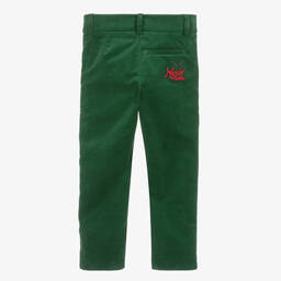 KENZO KIDS-Boys Green Festive Cotton Trousers | Childrensalon Outlet
