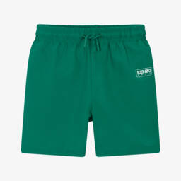 KENZO KIDS-Boys Green Kenzo Paris Swim Shorts | Childrensalon Outlet