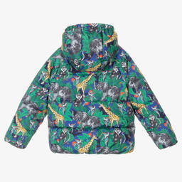 KENZO KIDS-Boys Green Puffer Jacket | Childrensalon Outlet