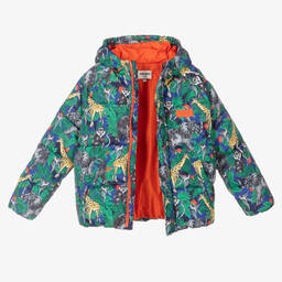 KENZO KIDS-Boys Green Puffer Jacket | Childrensalon Outlet