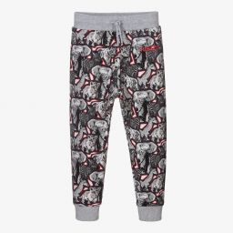 KENZO KIDS-Серые хлопковые джоггеры для мальчиков | Childrensalon Outlet