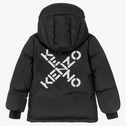 KENZO KIDS-Синий пуховик для мальчиков | Childrensalon Outlet