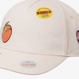 KENZO KIDS-Boys Ivory Fruit Emblem Cap | Childrensalon Outlet