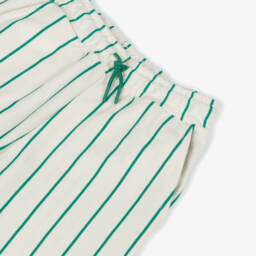 KENZO KIDS-Boys Ivory & Green Logo Bermudas | Childrensalon Outlet